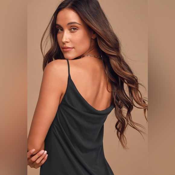 Worn once! Lulu’s black shift mini dress, size large! - Picture 3 of 8